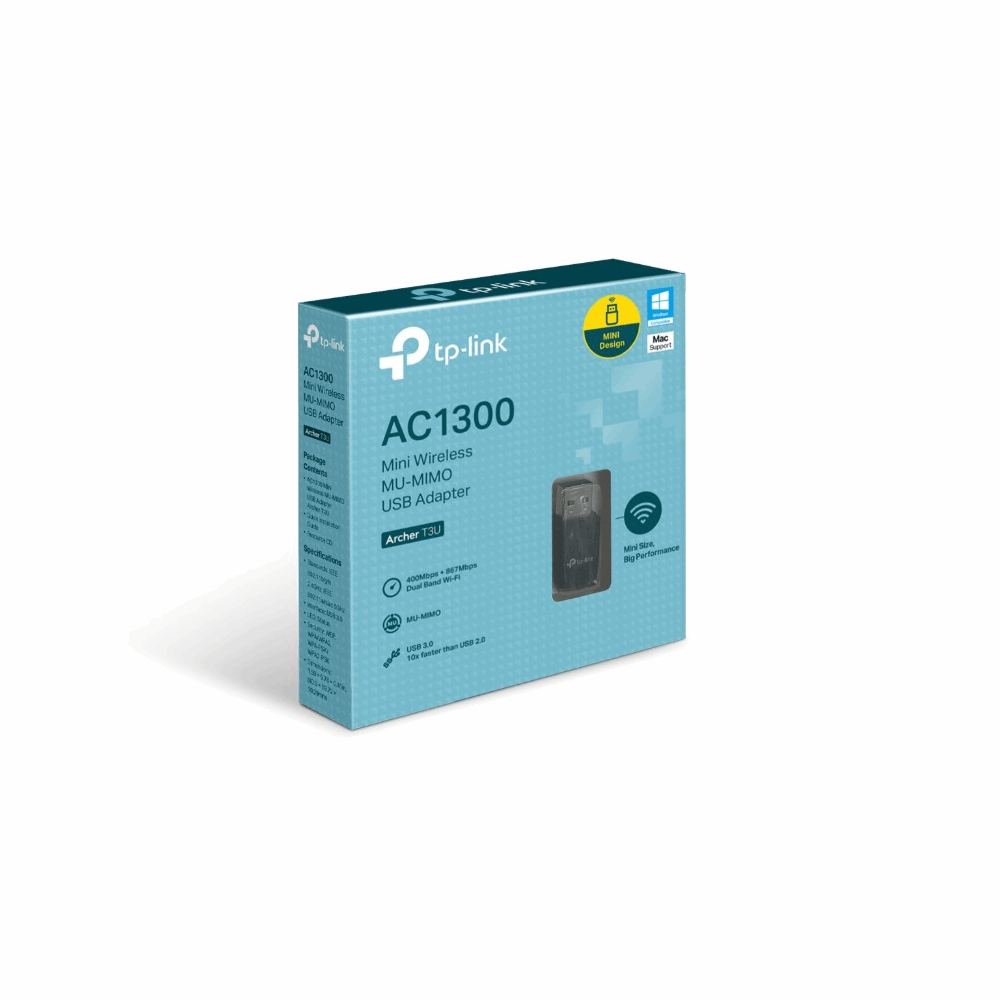 USB Adapter TP-Link Archer T3U AC1300 Mini Wireless MU-MIMO