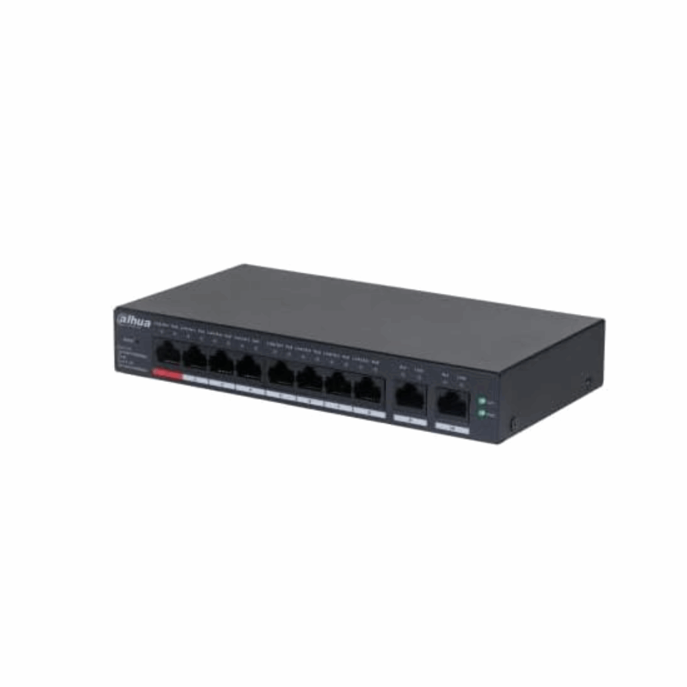 Switch Dahua DH-CS4010-8GT-110 Cloud Managed Desktop Switch 8 Ports PoE Gigabit + 2 Ports Gigabit Uplink