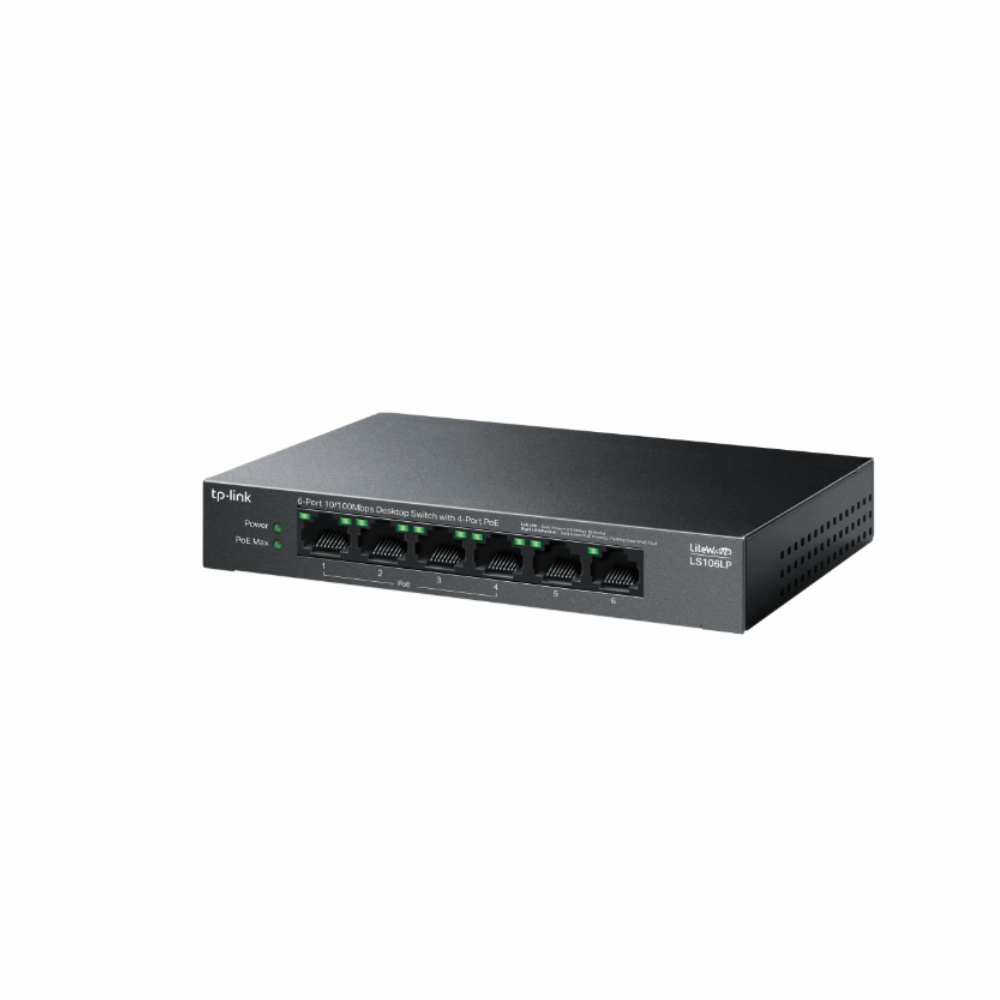 Switch TP-Link LS106LP 6-Port 10/100Mbps Desktop Switch with 4-Port PoE