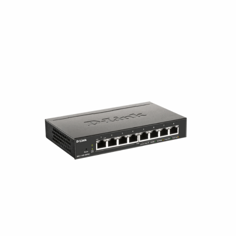 Switch D-Link DGS-1100-08PV2 8 Port ( 8 POE - 64 W ) Gigabit Smart Switch
