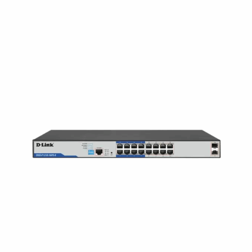 Switch D-Link DGS-F1210-18PS-E 8 Port Gigabit ( 8 POE - 96 Watt ) + 2 SFP Port Smart