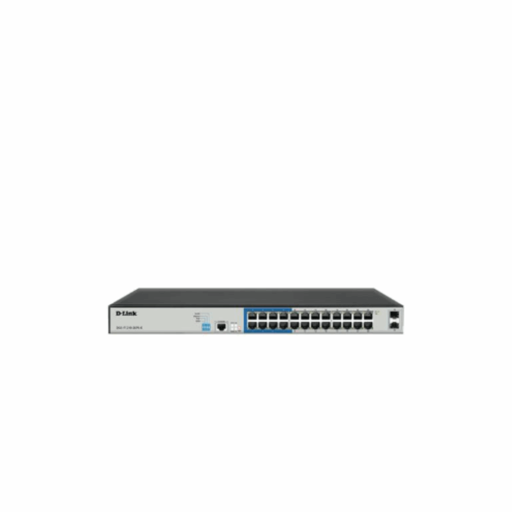 Switch D-Link DGS-F1210-26PS-E Layer 2 Gigabit Managed Long Range PoE+ 6 Gigabit PoE ports, 2 Gigabit SFP uplink ports